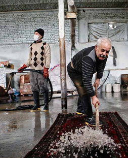 شستشوی سنتی قالی در قالیشویی سرخرود